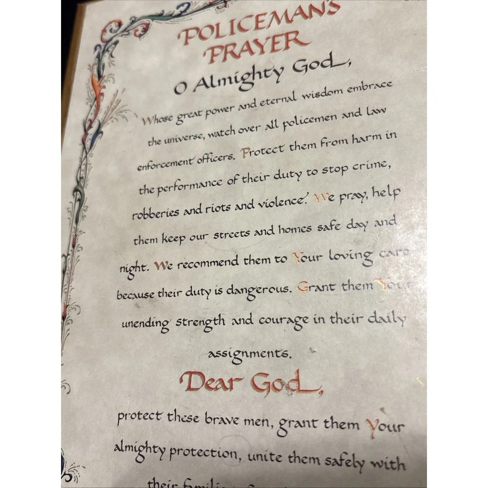 Religious Prayer For First Responders Framed Wall Plaque 9